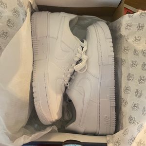 Nike White AF1 Pixels